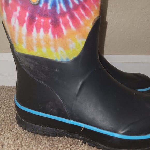 BOGS Youth Grasp Tie Dye Snow Rain Waterproof Insulated Size 1 78858-009 - Picture 10 of 13